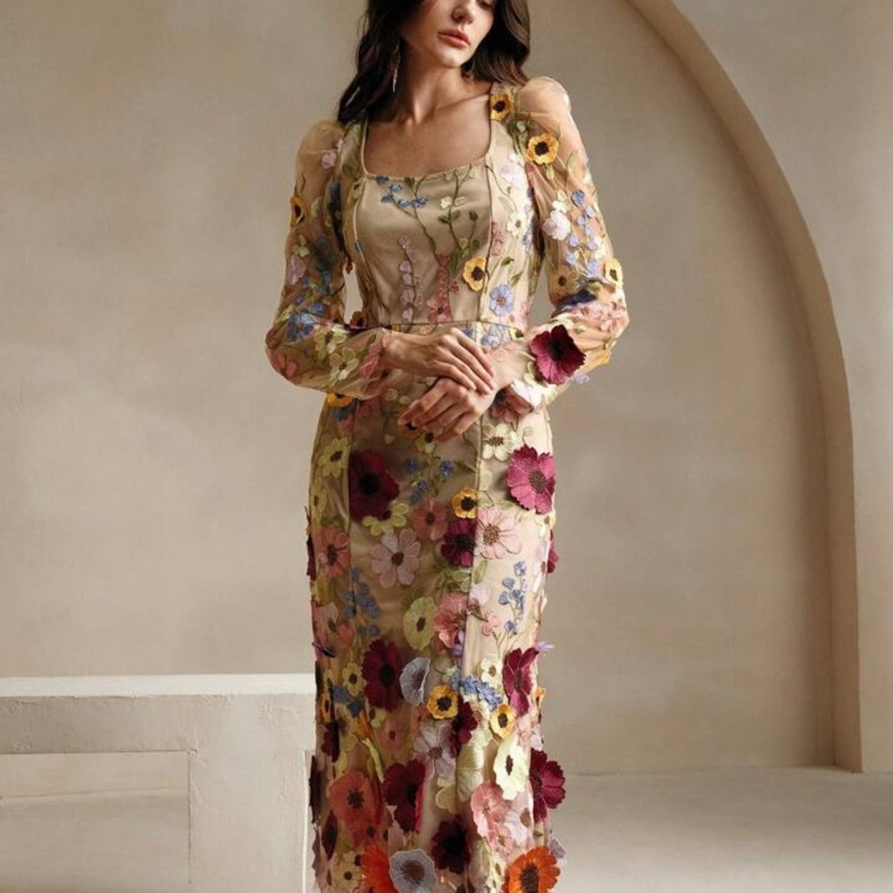 Floral Embroidered Dress